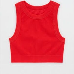 Offline by aerie Red Cropped Tank Top